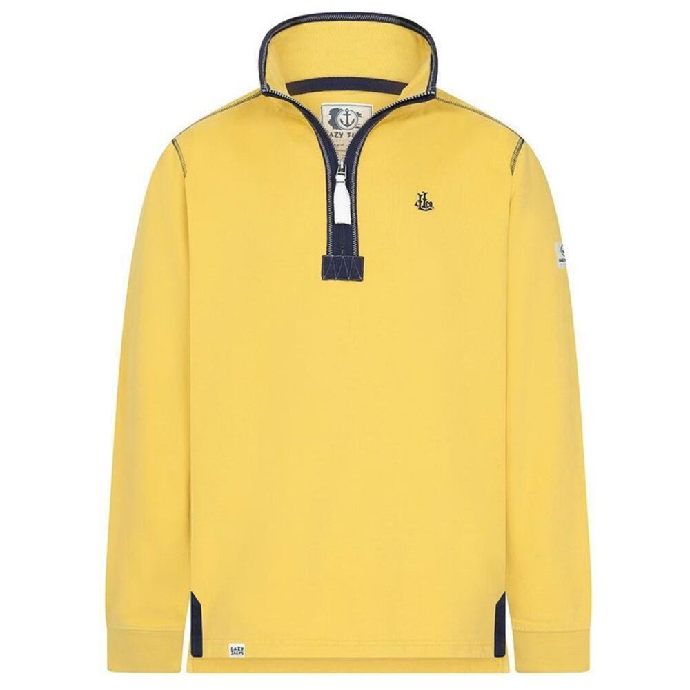 Lazy Jacks Mens Quarter Zip Sweatshirt / Yellow